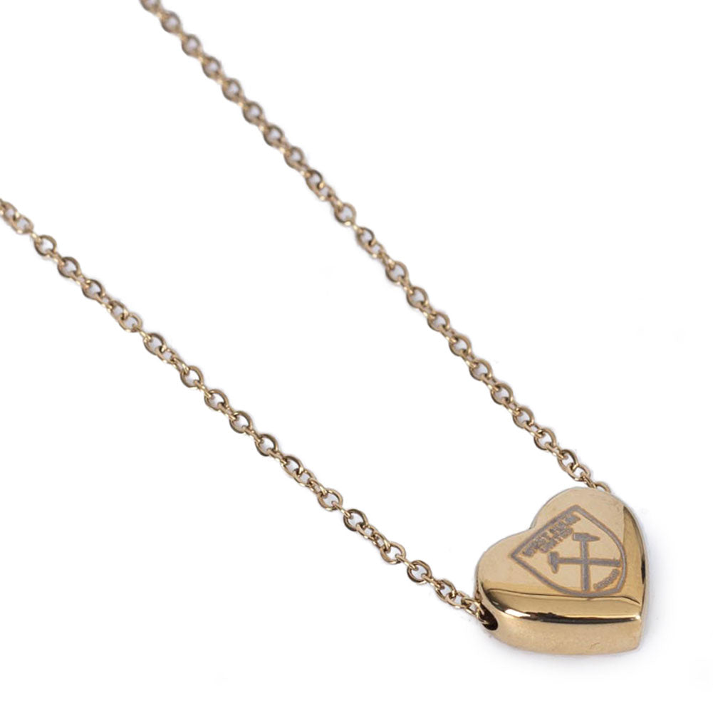 West Ham United FC Gold Plated Heart Necklace