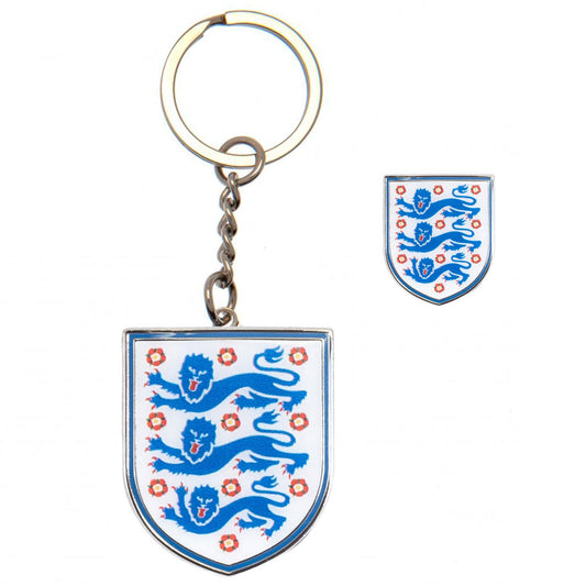 England FA Keyring & Badge Set