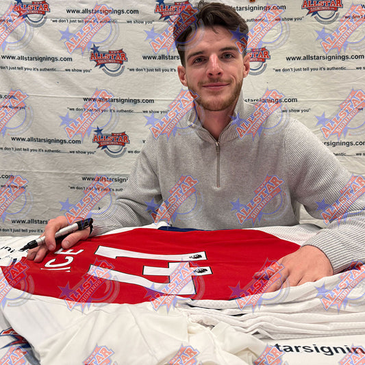 Arsenal FC Rice Signed Shirt (Framed)