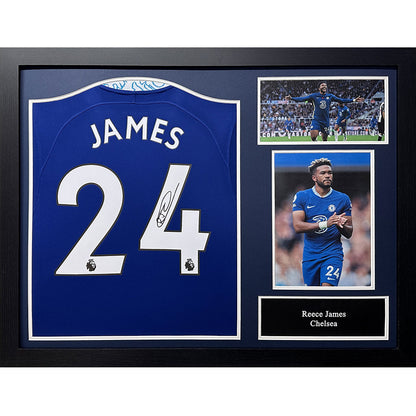 Chelsea FC James Signed Shirt (Framed)
