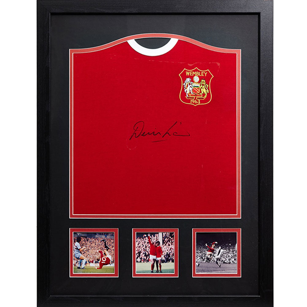 Manchester United FC Law Signed Shirt (Framed)